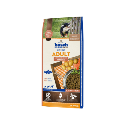"Elevate your pet's well-being with Bosch, the highest quality pet dog dry food crafted in Germany. Our focus on premium raw materials sourced regionally ensures optimal digestibility and acceptance. IFS Food certification underscores our commitment to food standards, guaranteeing a nourishing experience for your furry companions. Choose Bosch for quality-driven pet nutrition excellence."